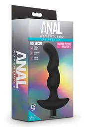Стимулятор простати Anal Adventures Platinum Vibrating, 15.2 см чорний - мініатюра 5