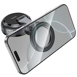 Автотримач Hoco H92 High vacuum suction cup magnetic (universal) Black/Metal gray - мініатюра 4