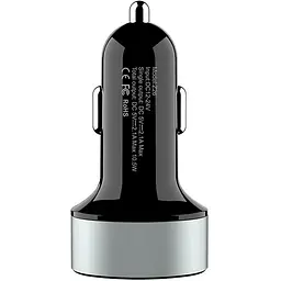 Автомобільний зарядний пристрій Hoco Z26 2USB Display Black/Grey - мініатюра 4