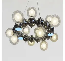 Велика дизайнерська люстра Artlight 1117/15 з 15 скляними плафонами-кулями та LED-підсвічуванням - мініатюра 5