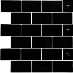 Самоклеюча поліуретанова плитка Sticker Wall чорна цегла 305х305х1мм D SW-00001186