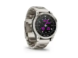 Смарт-годинник Garmin D2 Mach 1 Aviator Smartwatch with Vented Titanium Bracelet (010-02582-50/51) - мініатюра 2
