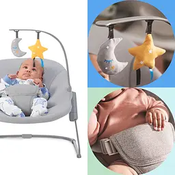 Шезлонг-гойдалка Kinderkraft Calmee сірий (00-00305093) - мініатюра 9