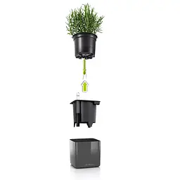 Вазон Lechuza Cube Glossy 14 червоний (13512) - мініатюра 3