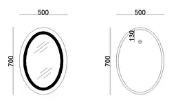 Дзеркало Lidz Vida з LED-підсвічуванням Touch LD78LF5070 - мініатюра 9