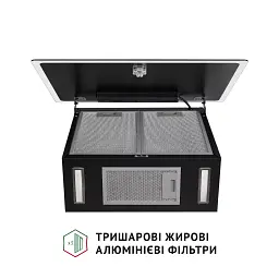 Витяжка декоративна похила Perfelli RIVA NERO - мініатюра 10
