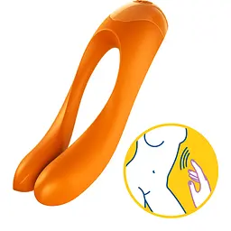Вібратор на палець Satisfyer Candy Cane Orange - мініатюра 5