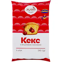 Кекс Жако з вишневою начинкою 240 г
