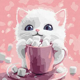 Картина за номерами Какао для котика 30×30 см КНО6769