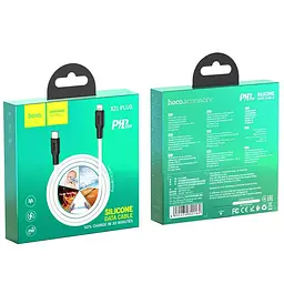 Дата кабель Hoco X21 Plus Silicone Type-C to Lightning (1m) Чорний / Білий - мініатюра 4