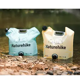 Складаний контейнер для води з поліетилену Naturehike CNK2450CF027, 10 л, жовтий - мініатюра 5