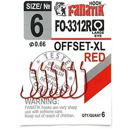 Гачок офсетний FANATIK 6 (6шт/уп) XL арт.FO-3312R-6