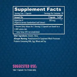 Гуперзін А Haya Labs Huperzine A 98% Extract 200 мкг 90 капсул - мініатюра 3