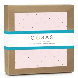 Багаторазова непромокаюча пелюшка Cosas Mini Dots CS1 100х140 см рожева (Diaper_DotsGreyRose_100x140) - мініатюра 2