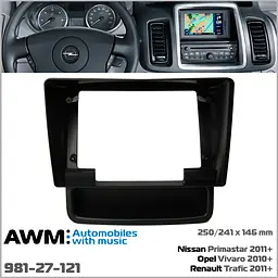 Перехідна рамка Renault Trafic, Opel Vivaro, Nissan Primastar AWM 981-27-121 - мініатюра 5
