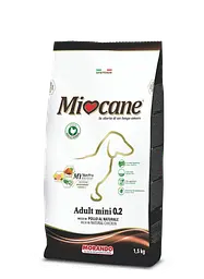 Сухий корм для собак дрібних порід Morando MioCane Mini Adult з куркою 1.5кг