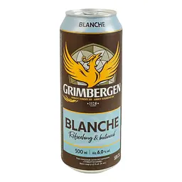 Пиво Grimbergen Blanche, світле, 6%, з/б, 0,5 л