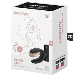 Вібратор для пар Satisfyer Double Love 8.6 см чорний - мініатюра 6