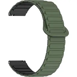 Ремінець DK CDK для Garmin Forerunner 245 / 245 Music 20mm Silicone Shaped Magnetic Band (018822) (green /