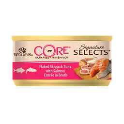 Консерви для котів Wellness CORE Signature Selects Смажений тунець з лососем у бульйоні