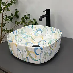 Умивальник VBI Arezzo abstract matt накладний VBI-013203, Кольоровий - мініатюра 4