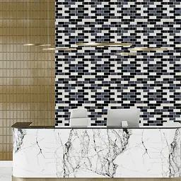 Самоклеюча поліуретанова плитка Sticker Wall чорна сіра молочна цегла 305х305х1мм D SW-00001329 - мініатюра 5