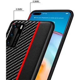 Чохол Primolux Cenmaso для Huawei P40 Black&Red - мініатюра 2