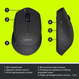 Мишка Logitech M280 Wireless Black (910-004287) - мініатюра 6