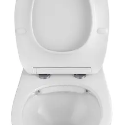 Унітаз підвісний Kroner Oker WHI533536 RIMLESS безобідковий з сидінням (KO533536WHIR), Білий - мініатюра 5