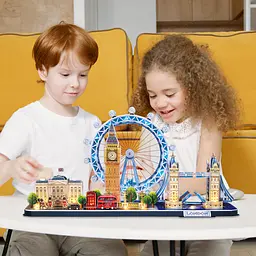 Тривимірна головоломка-конструктор CubicFun City line з LED підсвіткою Лондон (L532h) - мініатюра 8
