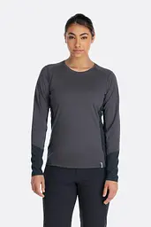 Жіноча футболка Rab Syncrino Base LS Tee Womens 8 Темно-сірий