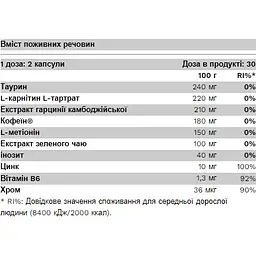 Жироспалювач Pure Gold Top Form 60 капсул - мініатюра 2
