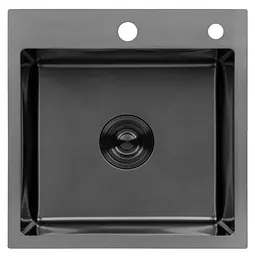 Кухонна мийка Kroner KRP Schwarze - 4545HM PVD (3.0/1.0 мм) (CV033856)