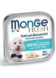 Консервований корм Monge Dog Fresh Cod fish - паштет з тріскою для собак 100 г