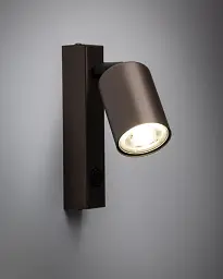 Бра, настінний світильник TK Lighting 4872 Top GU10 1x10W IP20 коричневий - мініатюра 2