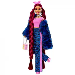 Лялька Barbie Екстра у синьому леопардовому костюмі (HHN09) - мініатюра 4