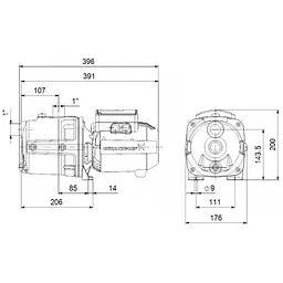 Поверхневий насос Grundfos JPA 4-47 (98946091) - мініатюра 2