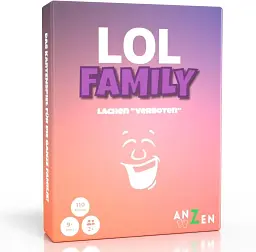 Сімейна карткова гра Сміятися заборонено ANZEN LOL Family 110 карток весела гра для компанії 8+ німецька версія (SKU-215)