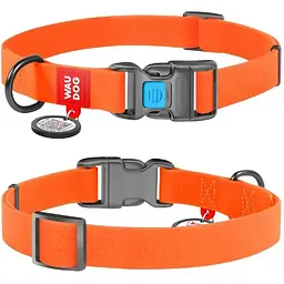 Нашийник для собак Waudog Waterproof водостійкий з QR-паспортом, пластикова пряжка-фастекс, L, Ш 25 мм, Дов 31-49 см (4823089323657)