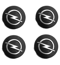 Наклейка на ковпак Opel 60 мм чорний 4 шт