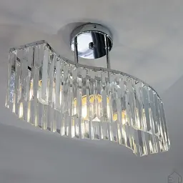 Люстра на 3 лампи ROSYNKA L 3xE27 450x295 мм Хром ESLLSE - мініатюра 3