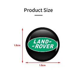 Наклейка з логотипом Land Rover для автоключів d=15 мм Пластикова об'ємна (Завод) - мініатюра 2