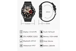Смарт-годинник Kumi GW20 Black (Global) - мініатюра 4