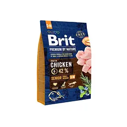 Сухий корм Brit Premium Senior S+M 3 кг для літніх собак дрібних і середніх порід (вагою від 1 до 25 кг)