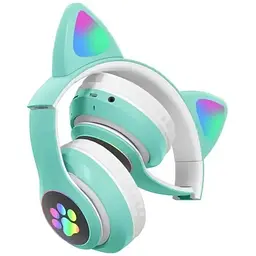 Навушники Bluetooth Tucci STN28 з вушками Mint green - мініатюра 3