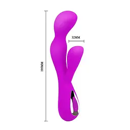 Вібратор-кролик Pretty Love Impulse 19.5 см фіолетовий - мініатюра 5