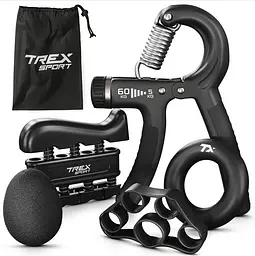 Набір регульованих еспандерів 5-60кг Trex Sport TX-005HSA чорний - мініатюра 17