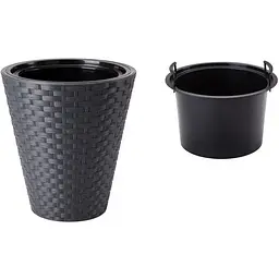 Горщик для квітів Form-Plastic Rattana-40 32 л антрацит (3820-014)