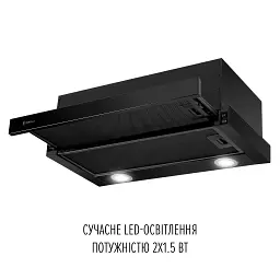 Витяжка телескопічна Perfelli TL 6622 Full BL 1000 LED - мініатюра 4