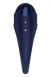 Віброкільце Dreamtoys Glam Vibrating Cockring 7 см синій - мініатюра 4